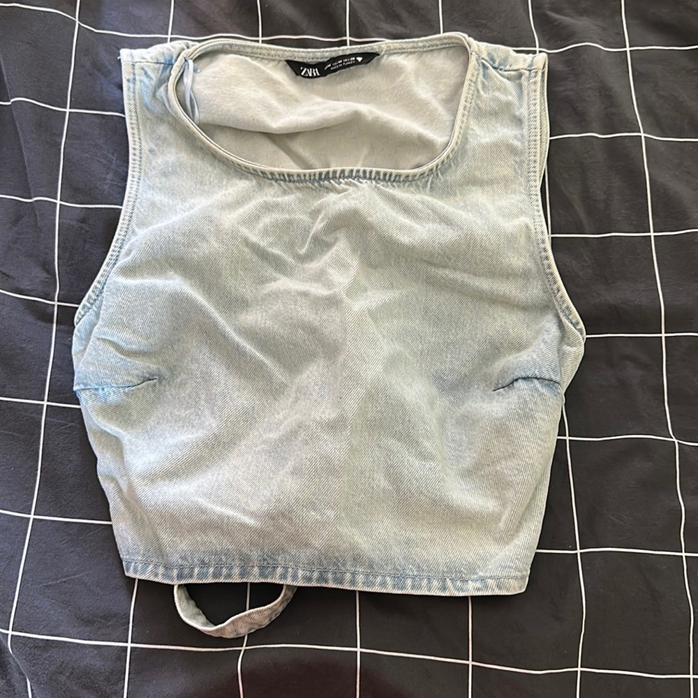 denim top